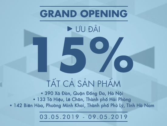 Grand Opening Vascara Hà Nội, Hải Phòng, Hà Nam - Ưu đãi 15% tất cả sản phẩm 