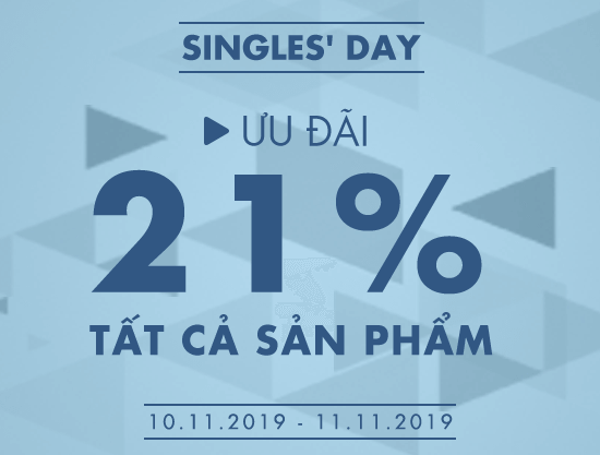 Singles’ Day – Ưu đãi 21% tất cả sản phẩm