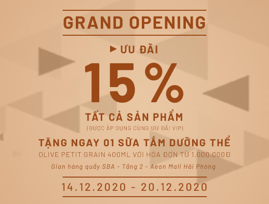 Grand Opening Vascara Aeon Mall Hải Phòng - Ưu đãi 15% tất cả sản phẩm