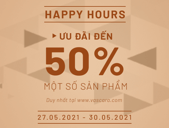 Happy Hours – Ưu đãi đến 50% khi mua sắm Online