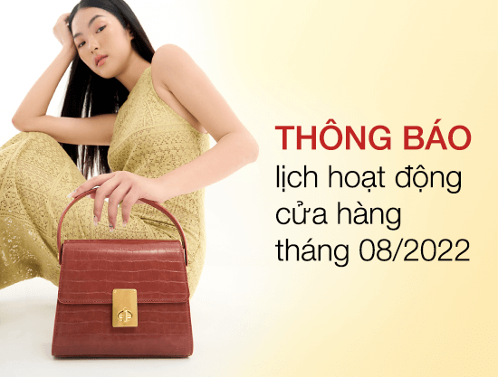 Thông báo lịch hoạt động cửa hàng tháng 08/2022