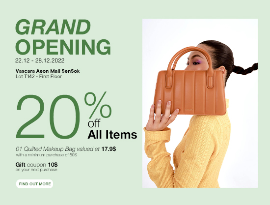 Grand Opening Vascara’s Second Store at - Aeon Mall SenSok | Get 20% off all items + Gift Coupon + Makeup Bag.