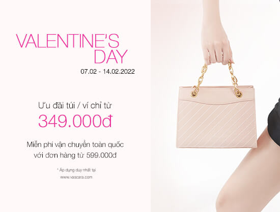 Valentine’s Day - Ưu đãi túi & ví chỉ từ 349.000đ khi mua sắm online