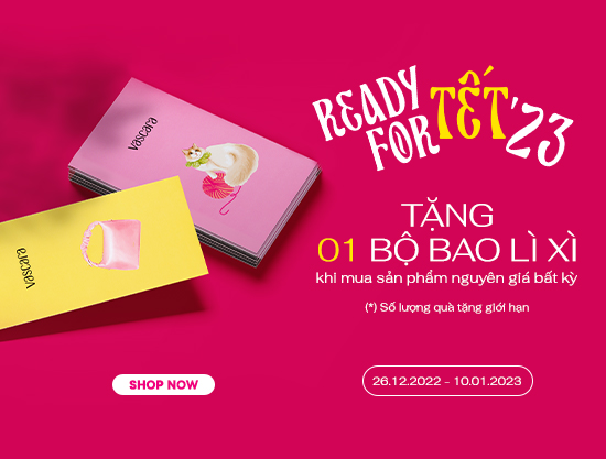 Ready for Tết '23 – Tặng 01 bộ bao lì xì may mắn khi mua sản phẩm nguyên giá bất kì.