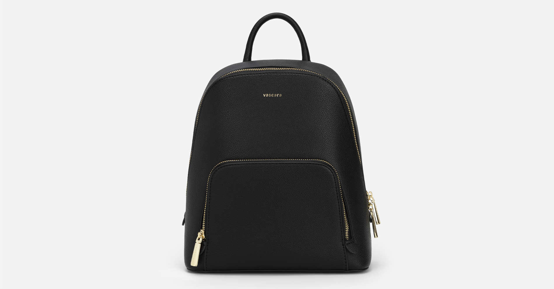 Black Edge Double Compartment Backpack - BAK 0169 - Black | VASCARA