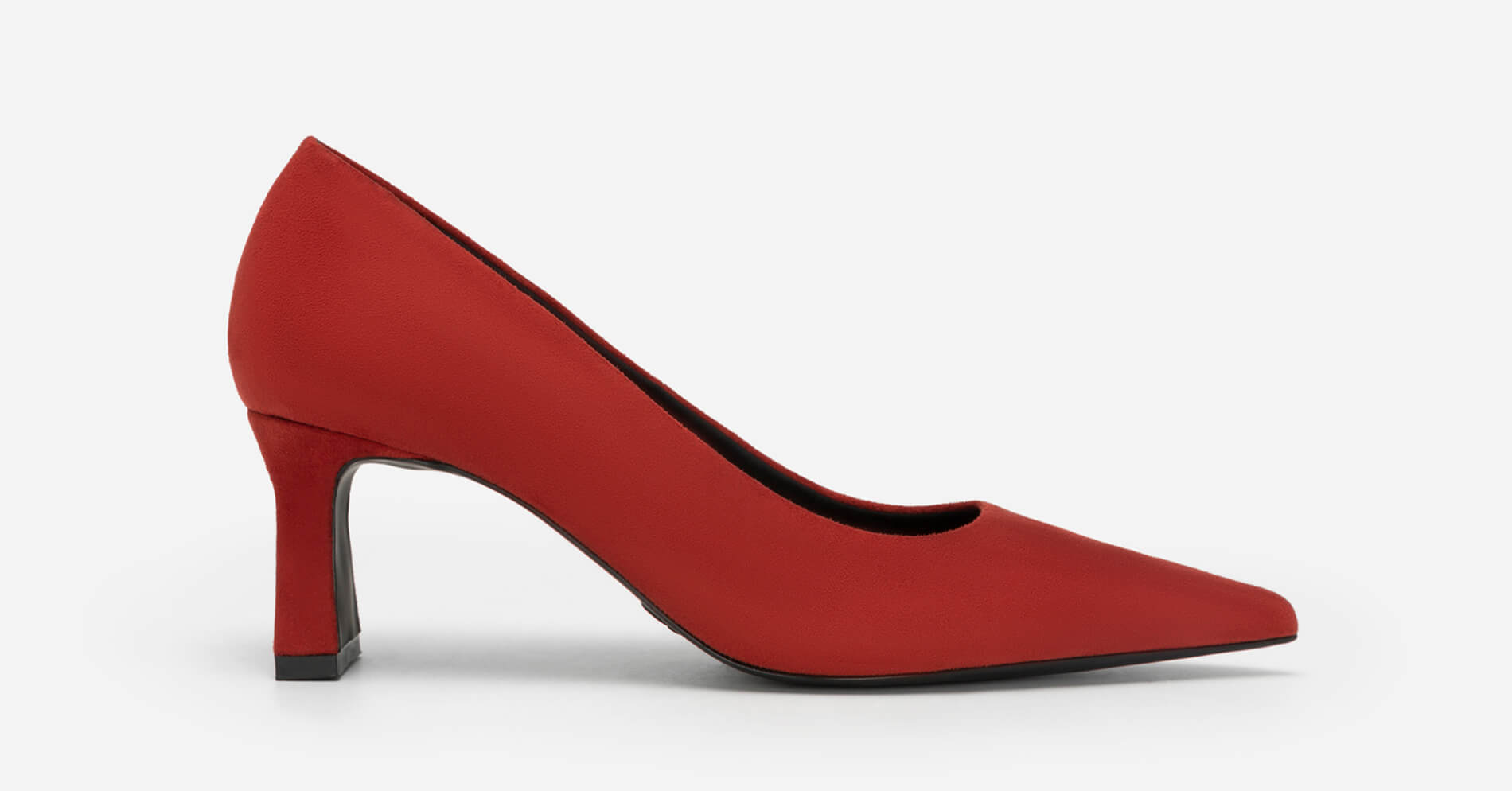 Giày bít mũi nhọn spool block heel - BMN 0542 - Màu đỏ đậm