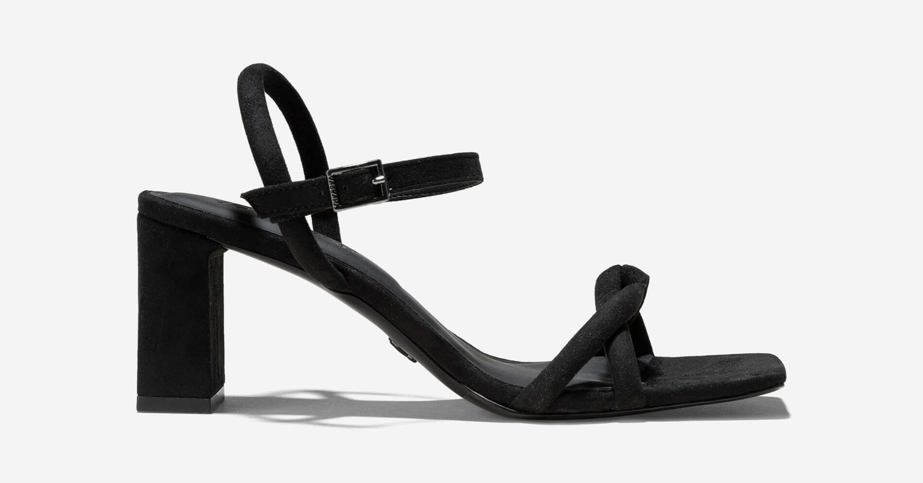 Strappy Block Heel Sandals - PUM 0777 - Black | VASCARA