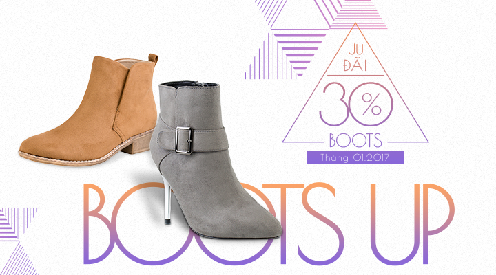 Giảm giá 30% giày boot nữ đẹp Vascara