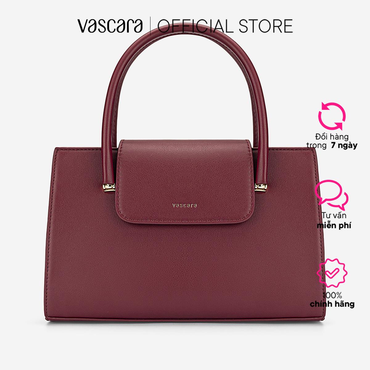 [Voucher 50K | 15.5  - 17.5] Vascara Túi Xách Tay Nắp Gập Nhấn Chân Quai Kim Loại - SAT 0339