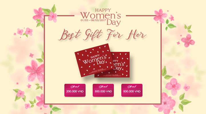 giftcard women's day quà tặng phụ nữ ngày 8 tháng 3