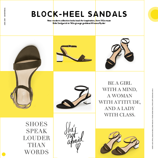 Giày sandal Block Heel 