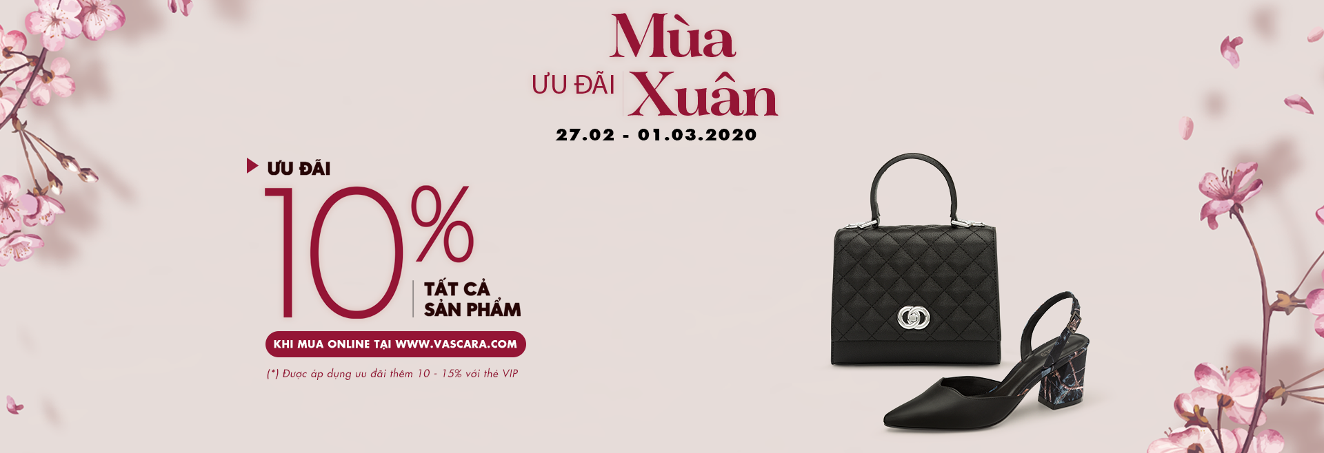 Vascara chương trình ưu đãi mùa xuân giảm 10% tất cả sản phẩm